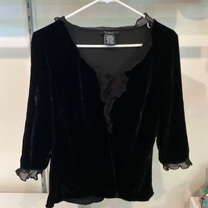 Women’s blouse, black velvet